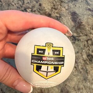 LaCrosse Championship Ball - White with Yellow Logo